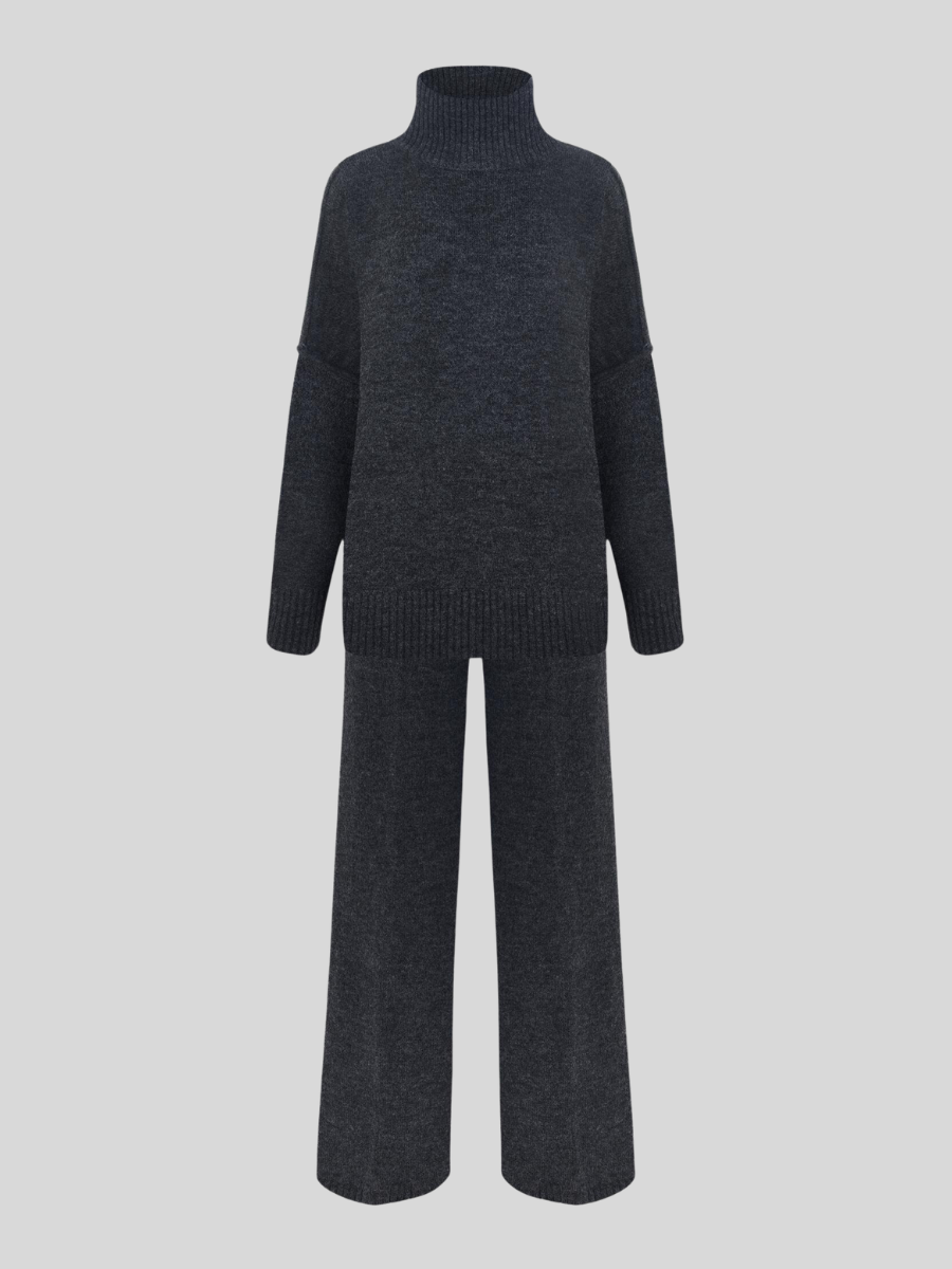 Eline | Turle Neck Knit Pants Set