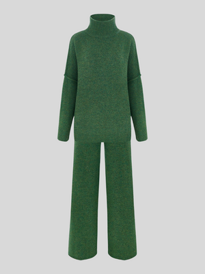 Eline | Turle Neck Knit Pants Set