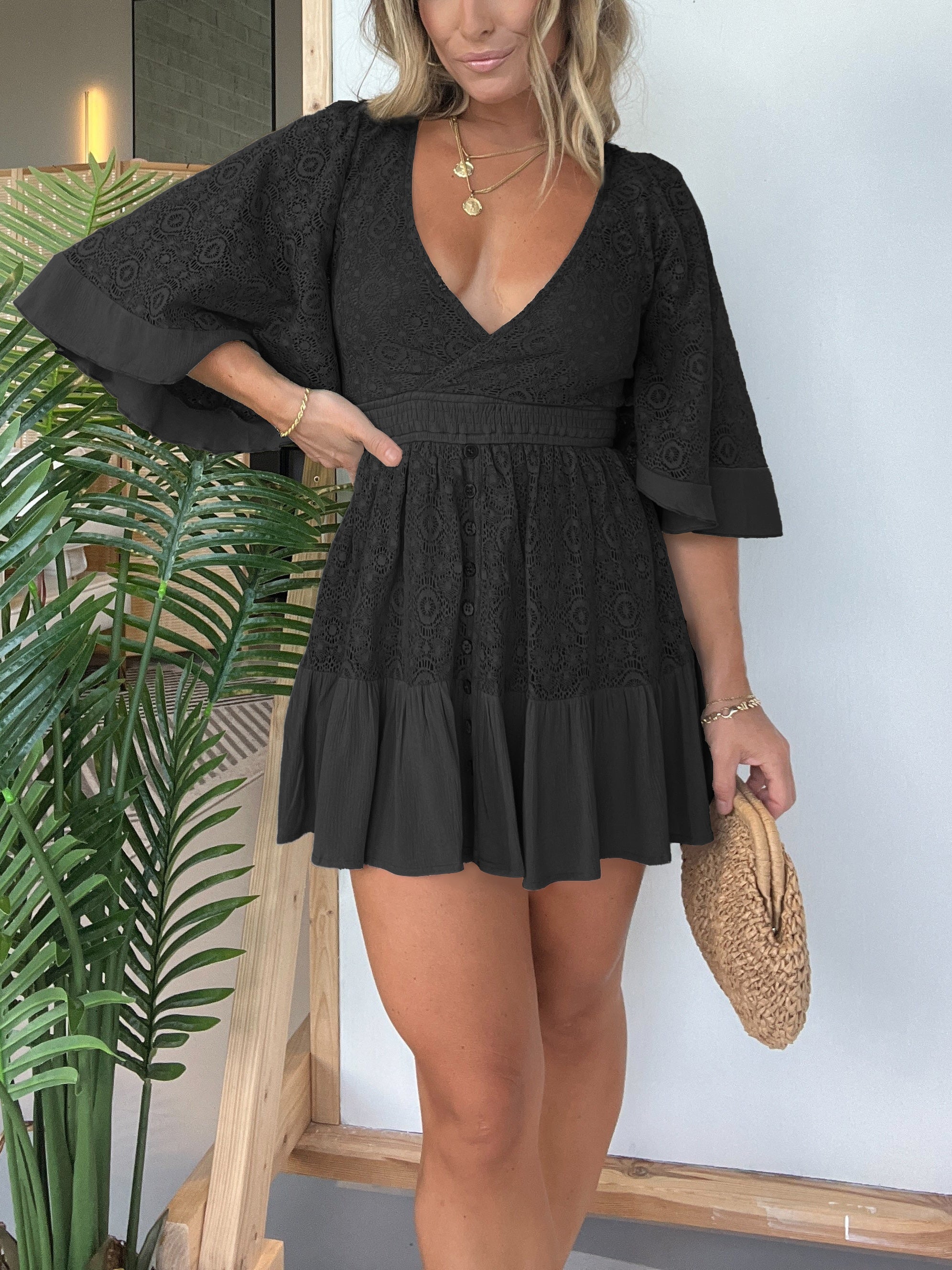 SHIMR | CROCHET ROMPER JURK