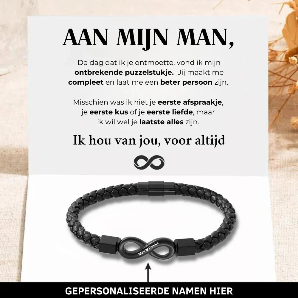 SHIMR | Aan Mijn Man - Gepersonaliseerde Armband