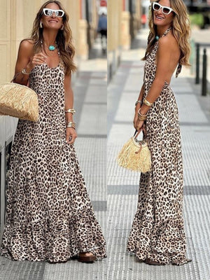 SHIMR | PANTERPRINT MAXI JURK