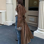 Lara | Suede Trench  Coat