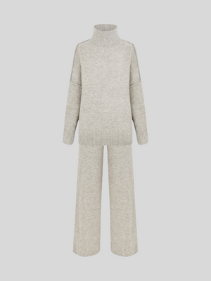 Eline | Turle Neck Knit Pants Set