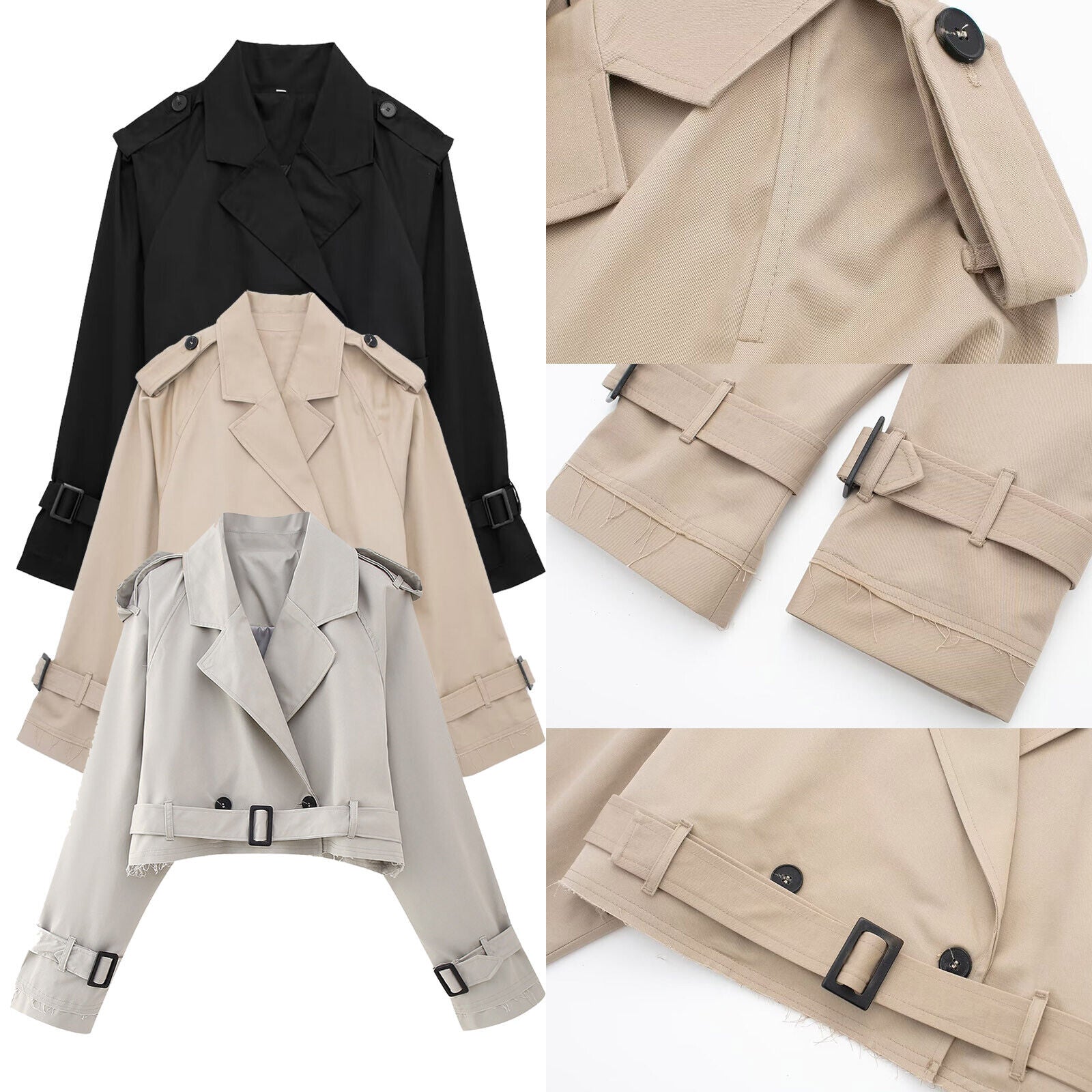 Carina Cropped Trenchcoat | Stijlvol & Vintage