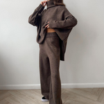 Eline | Turle Neck Knit Pants Set