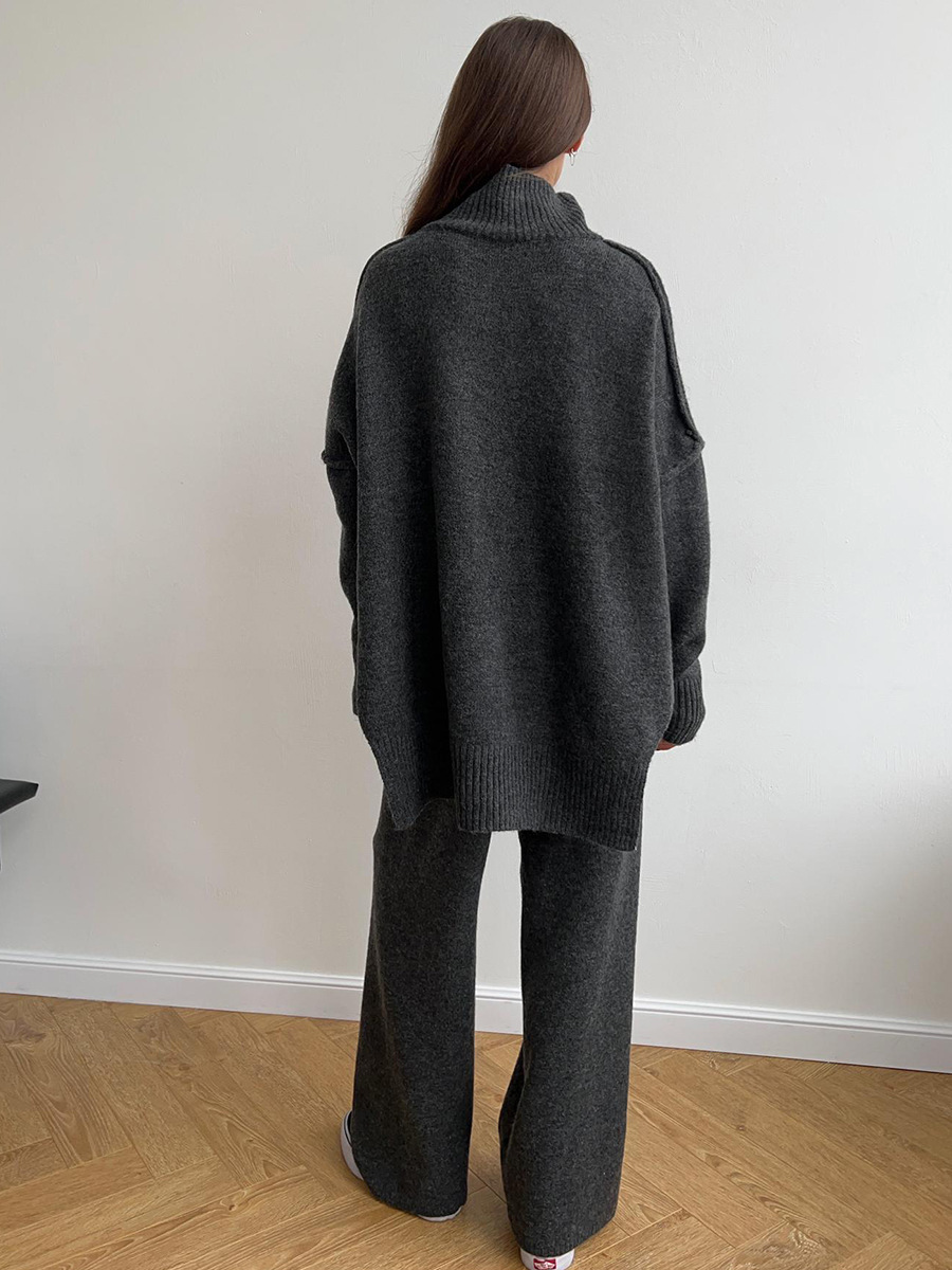 Eline | Turle Neck Knit Pants Set