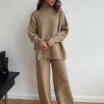 Eline | Turle Neck Knit Pants Set