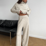 Eline | Turle Neck Knit Pants Set