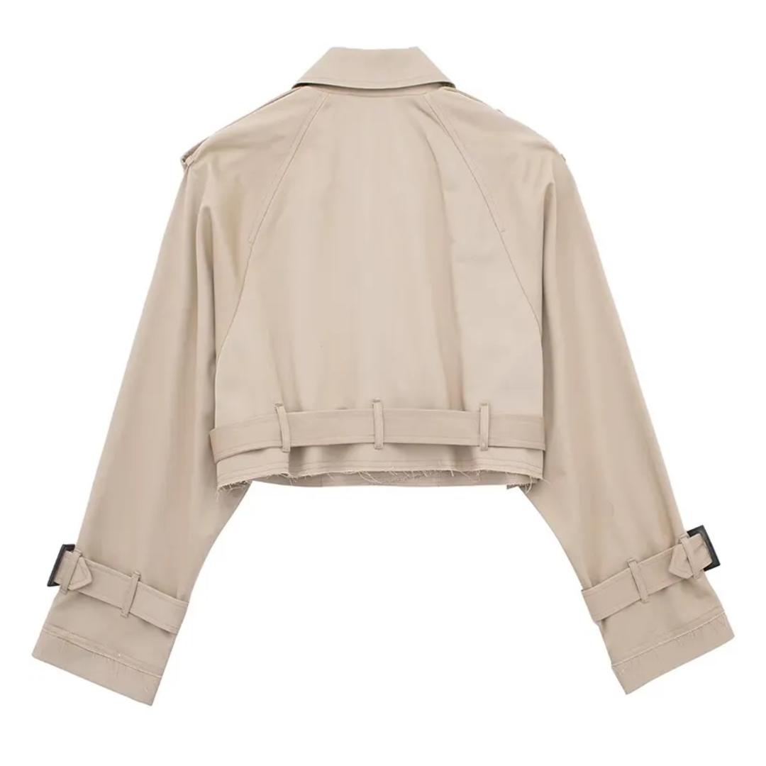 Carina Cropped Trenchcoat | Stijlvol & Vintage