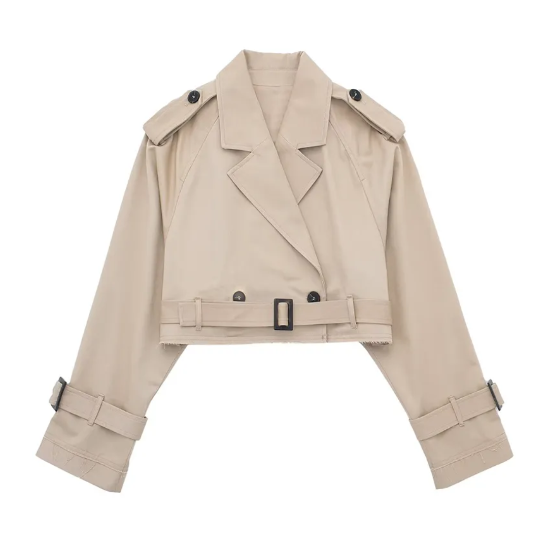 Carina Cropped Trenchcoat | Stijlvol & Vintage