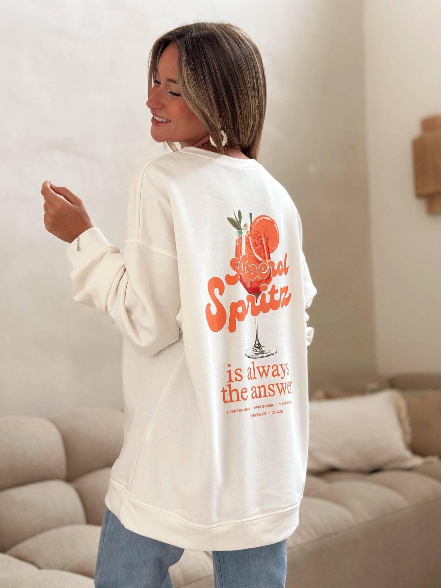 SHIMR | GIRLS DRINK APEROL SWEATER