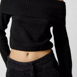 SHIMR | OFF SCHOULDER KNIT SWEATER