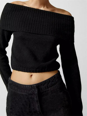 SHIMR | OFF SCHOULDER KNIT SWEATER